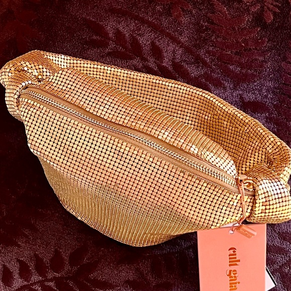 🌺🎉HP🎉🌺 NWT Cult Gaia Gia Bag Brushed Brass - Picture 14 of 16